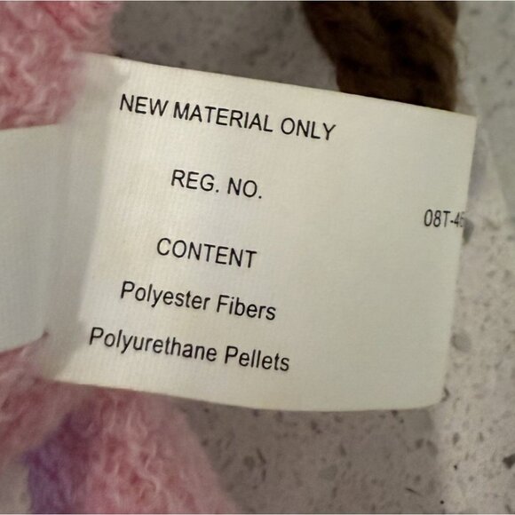 Pink Plush Giraffe Toy Bow Gymboree 2004 Soft Polyester Polyurethane Pellets - Picture 6 of 6